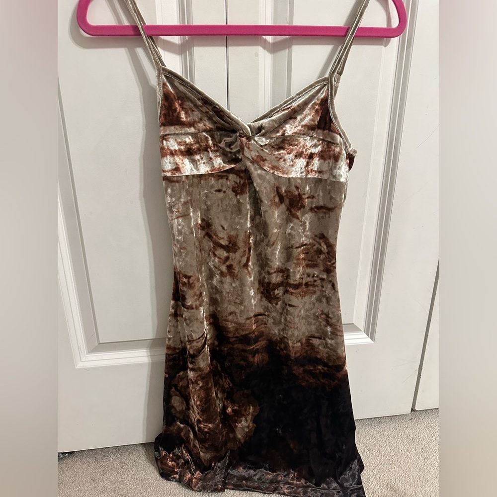 Cider Velvet Tie-Dye Mini Dress